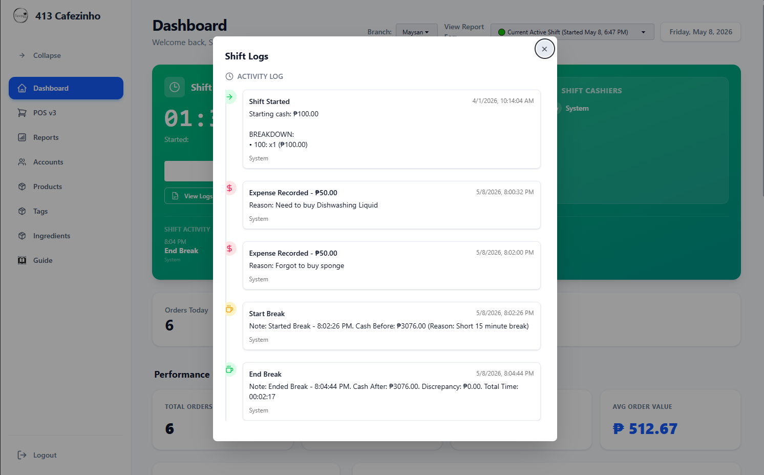 Shift Logs