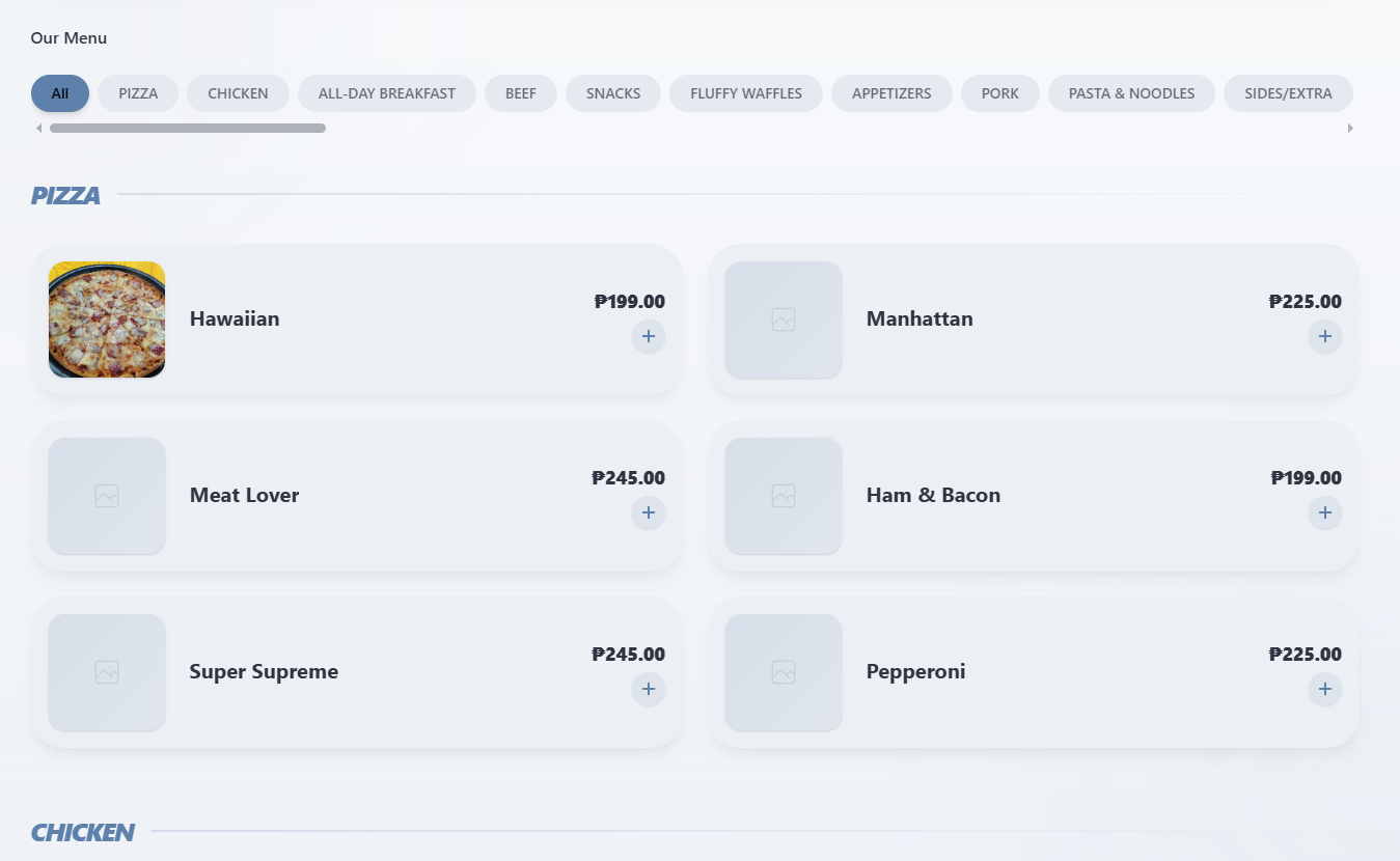 Homepage Menu