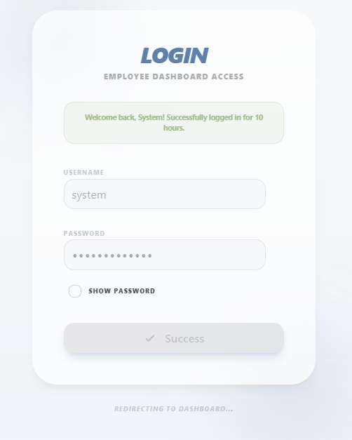 Login Screen