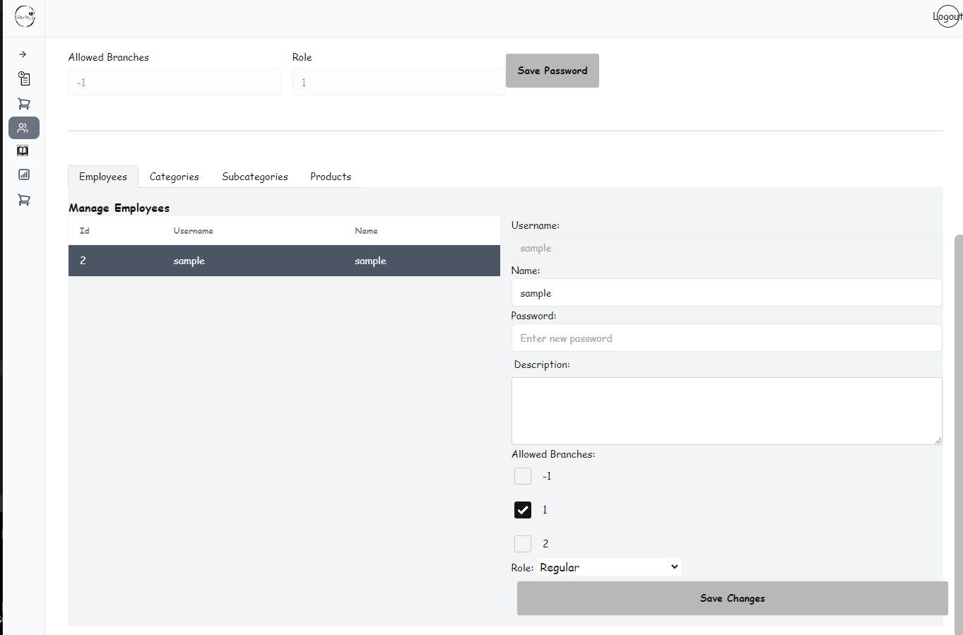 Employee account management Employee account management