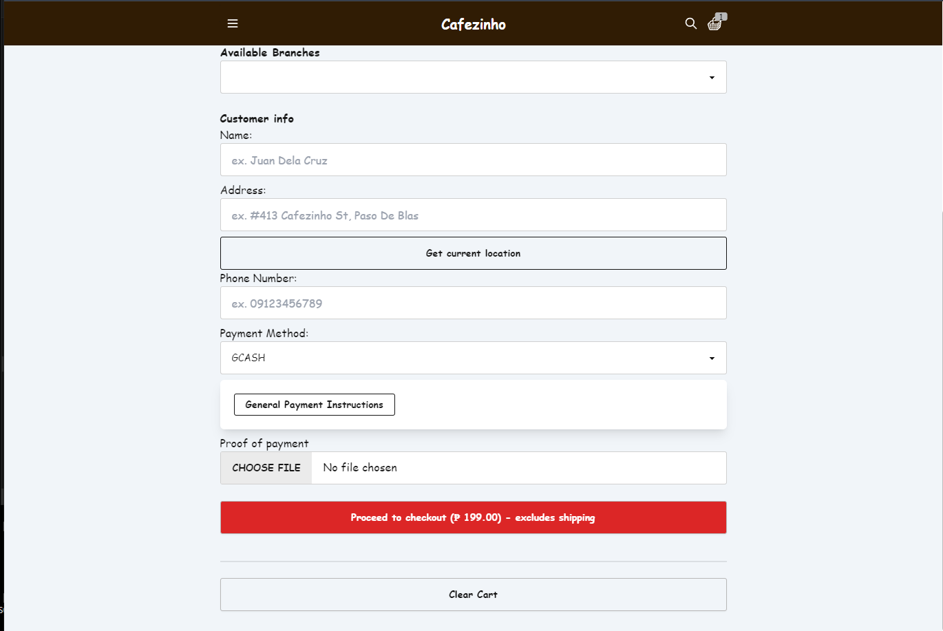Customer Cart 2 Customer Cart 2