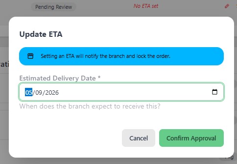 Order ETA